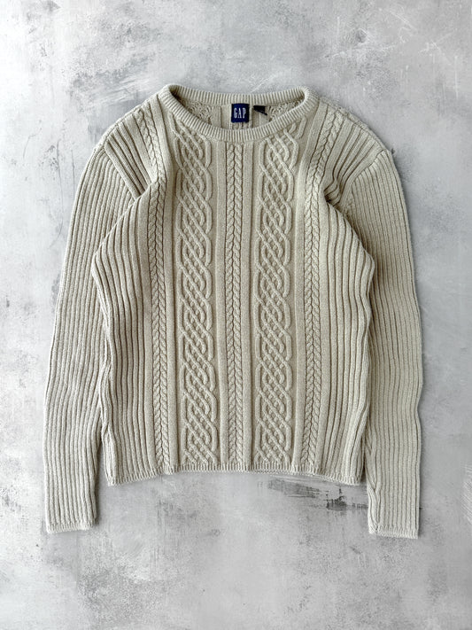 GAP Cable Knit Sweater Y2K - Large