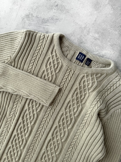 GAP Cable Knit Sweater Y2K - Large
