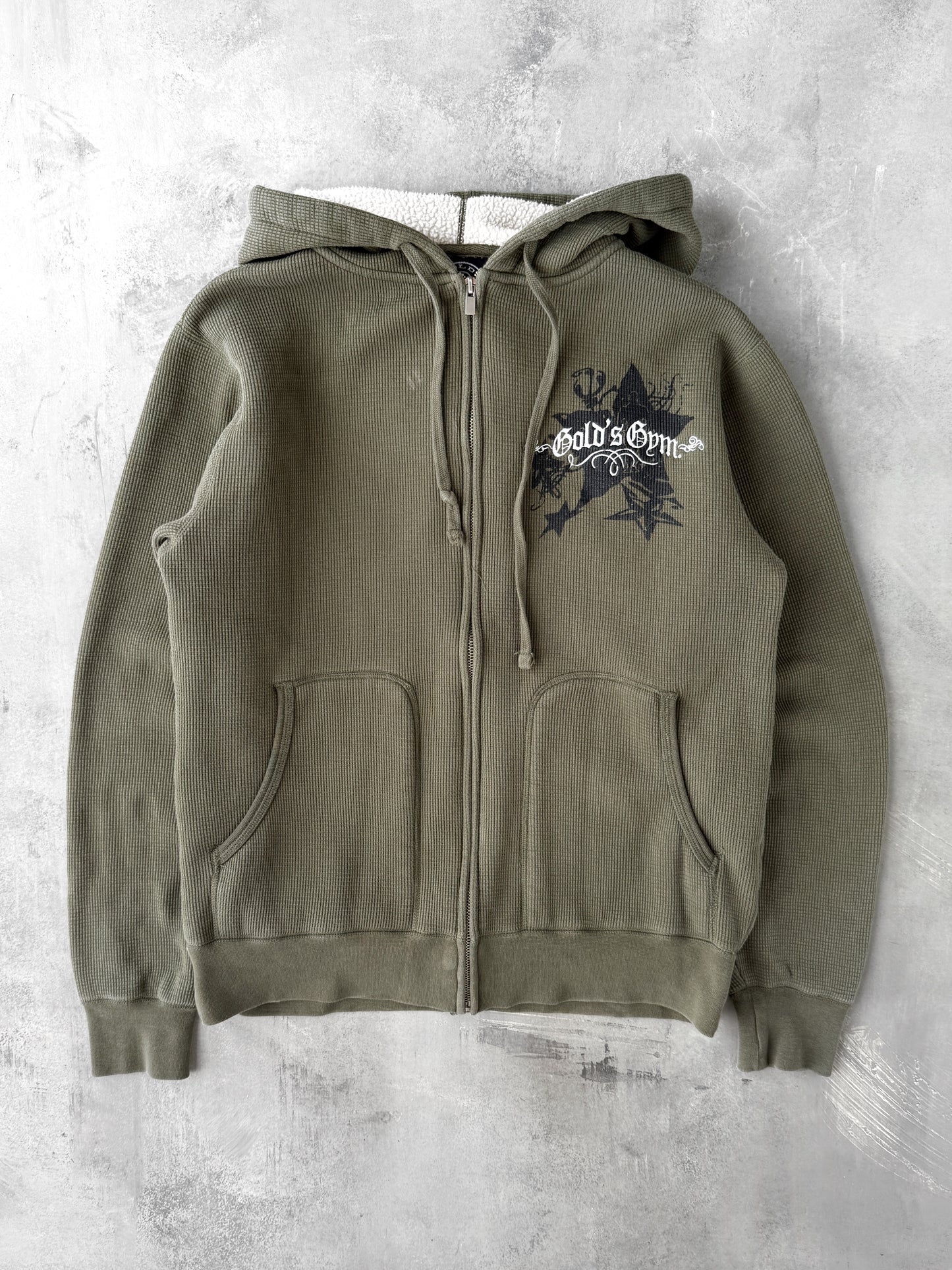 Gold's Gym Zip-Up Hoodie Y2K - Small