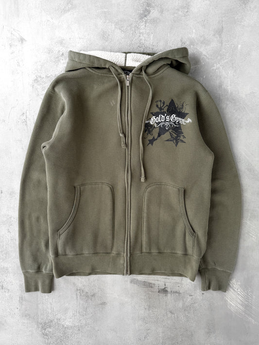 Gold's Gym Zip-Up Hoodie Y2K - Small