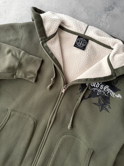 Gold's Gym Zip-Up Hoodie Y2K - Small
