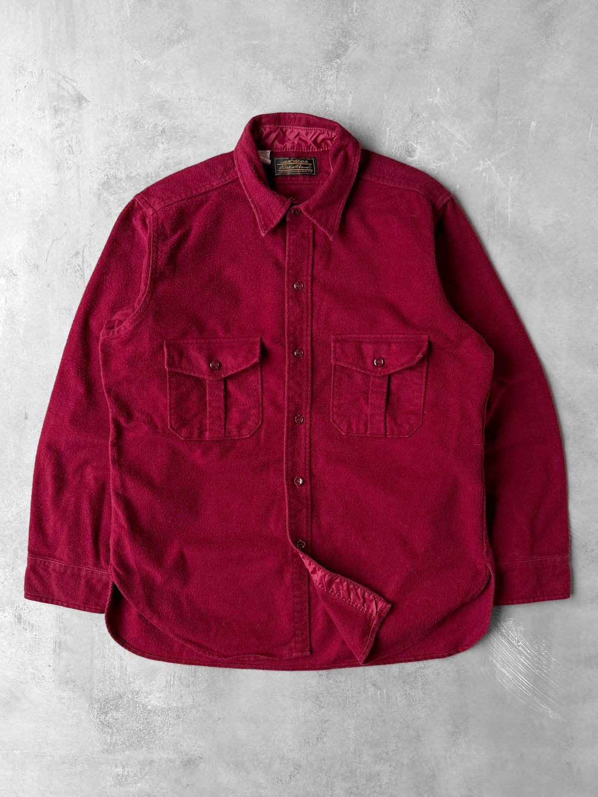 Dark Red Chamois Shirt 90's - Large