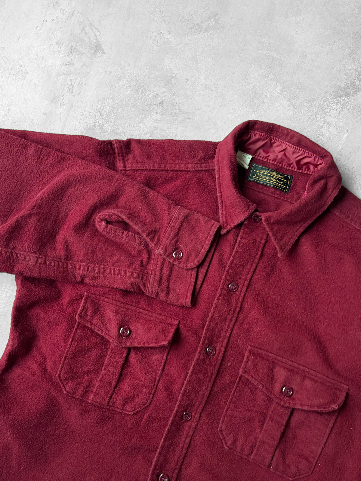 Dark Red Chamois Shirt 90's - Large