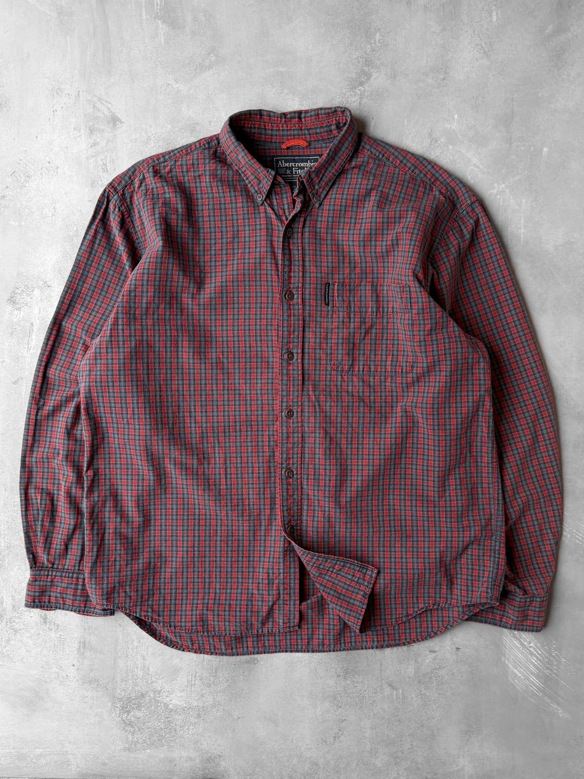 Plaid Oxford Shirt Y2K - Large