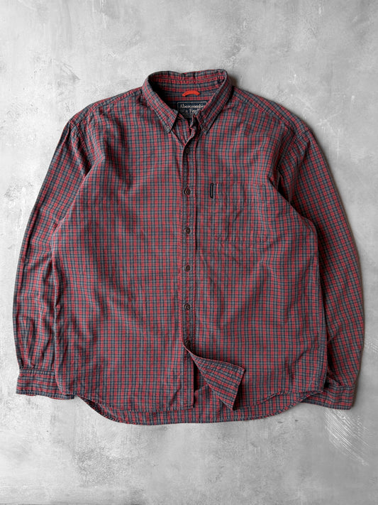 Plaid Oxford Shirt Y2K - Large