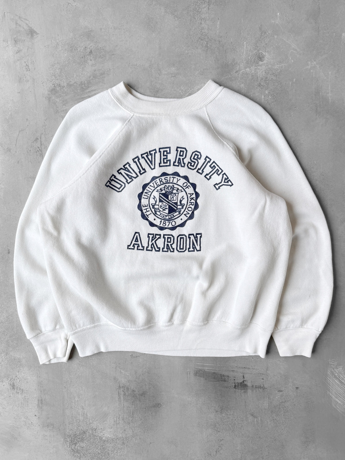 University of Akron Sweatshirt 80's - Medium