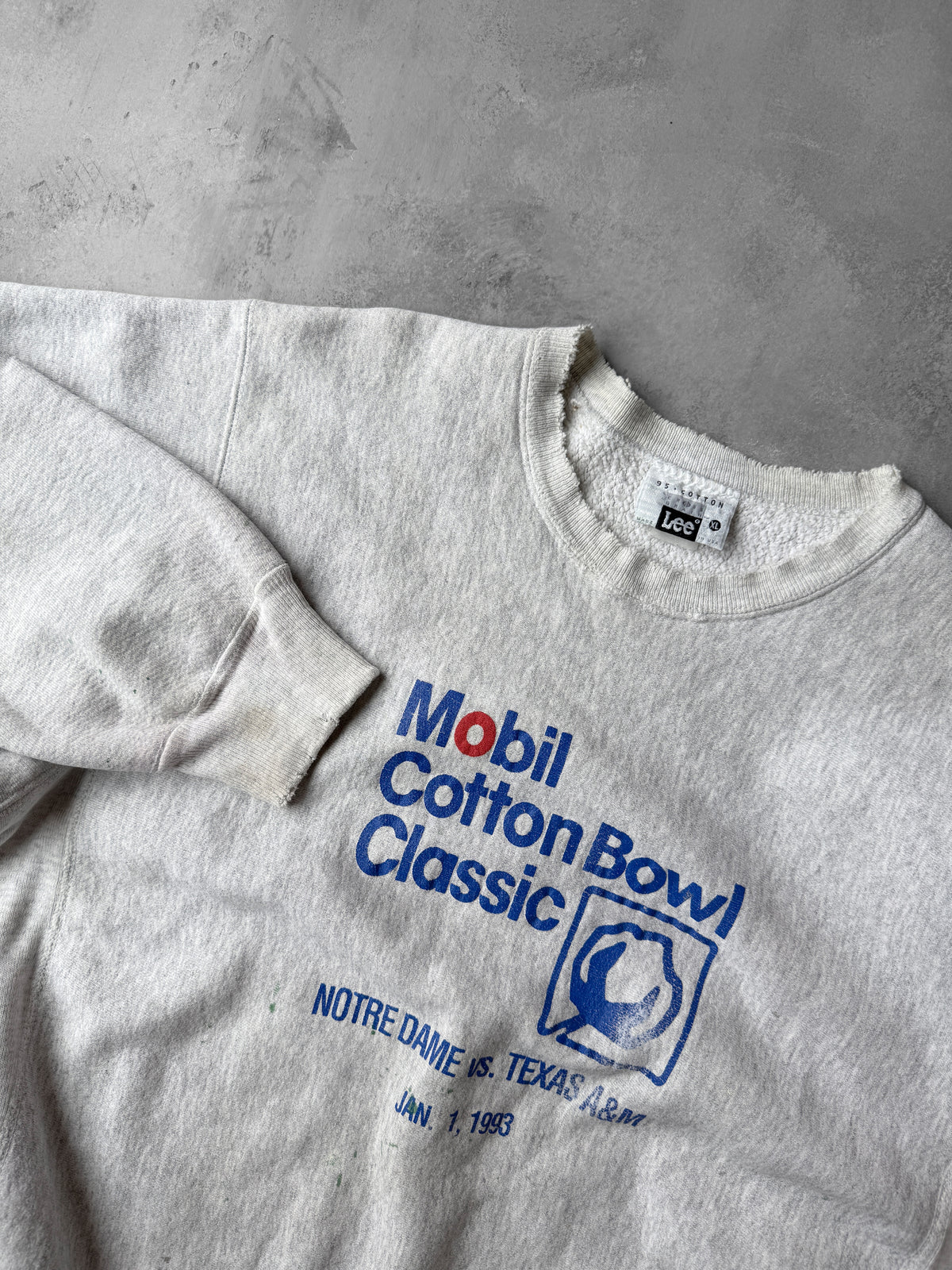 Distressed Cotton Bowl Sweatshirt '93 - XL