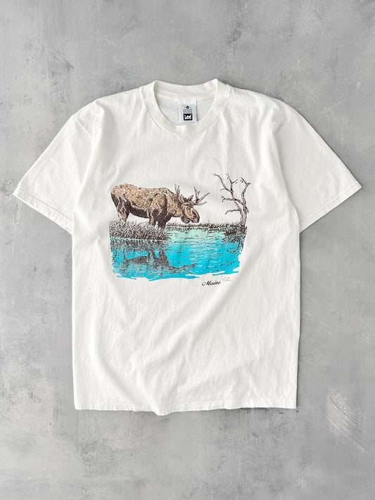 Maine Moose T-Shirt '91 - Large