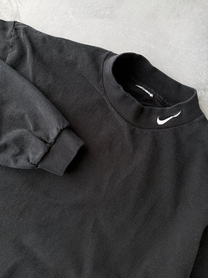 Nike Check Mockneck T-Shirt 90's - Large / XL