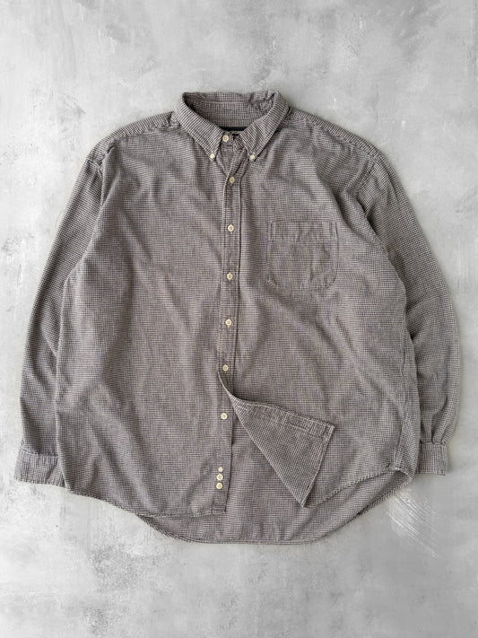 Houndstooth Flannel Shirt Y2K - XL