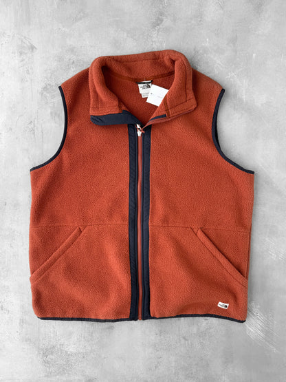 The North Face Orange Fleece Vest 2010's - XL
