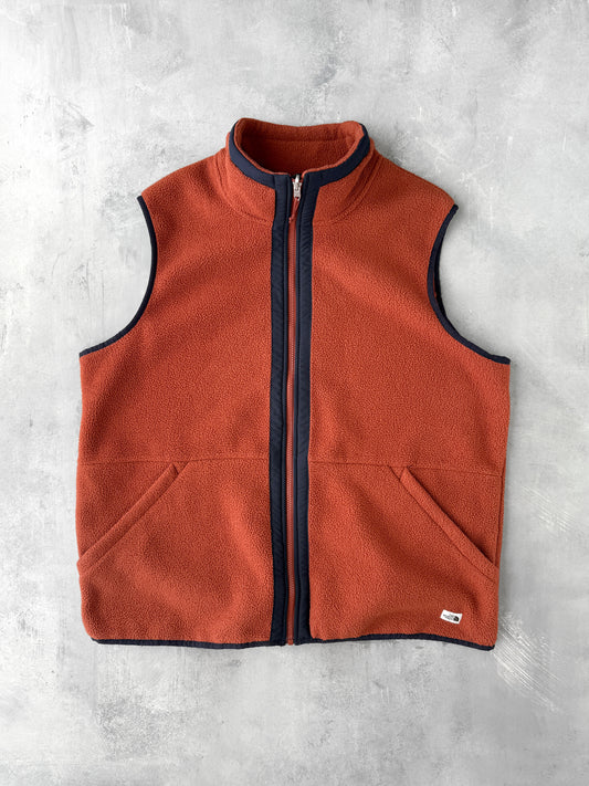 The North Face Orange Fleece Vest 2010's - XL
