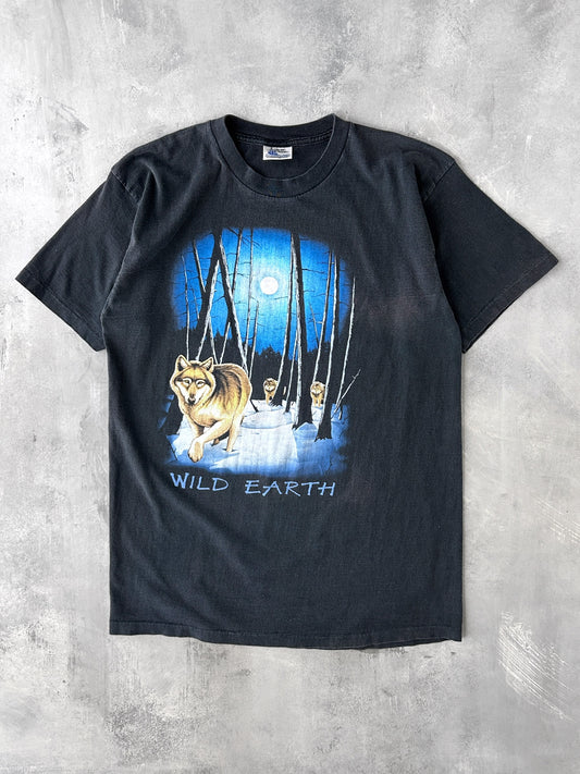 Wild Earth Wolf T-Shirt 90's - Large