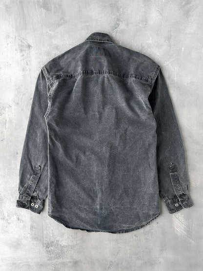 Harley-Davidson Denim Shirt Y2K - Small