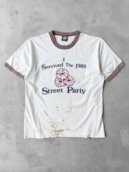 Street Party Ringer T-Shirt '89 - Medium