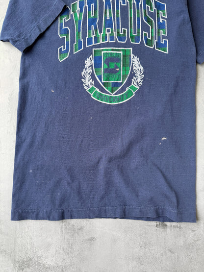 Syracuse University Tartan Graphic T-Shirt 90's - Medium