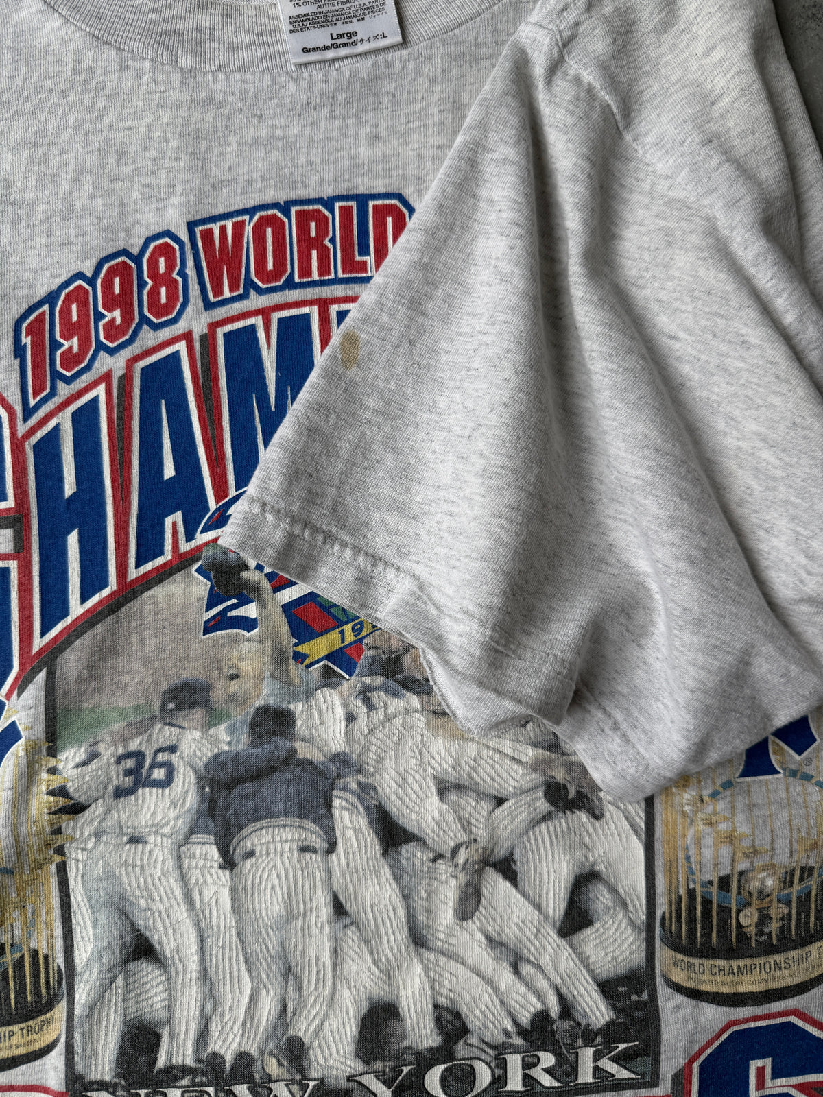 New York Yankees World Series T-Shirt '98 - Large