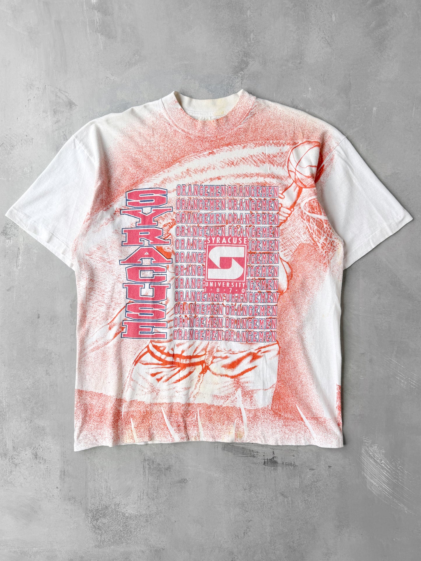 Syracuse University Basketball AOP T-Shirt 90's - XL