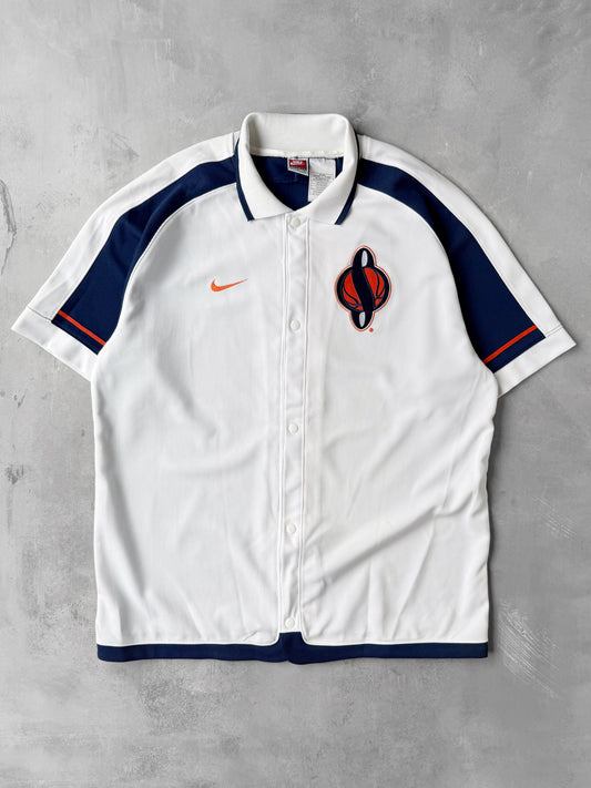 Syracuse University Nike Snap Up Top Warm Up Y2K - Large / XL