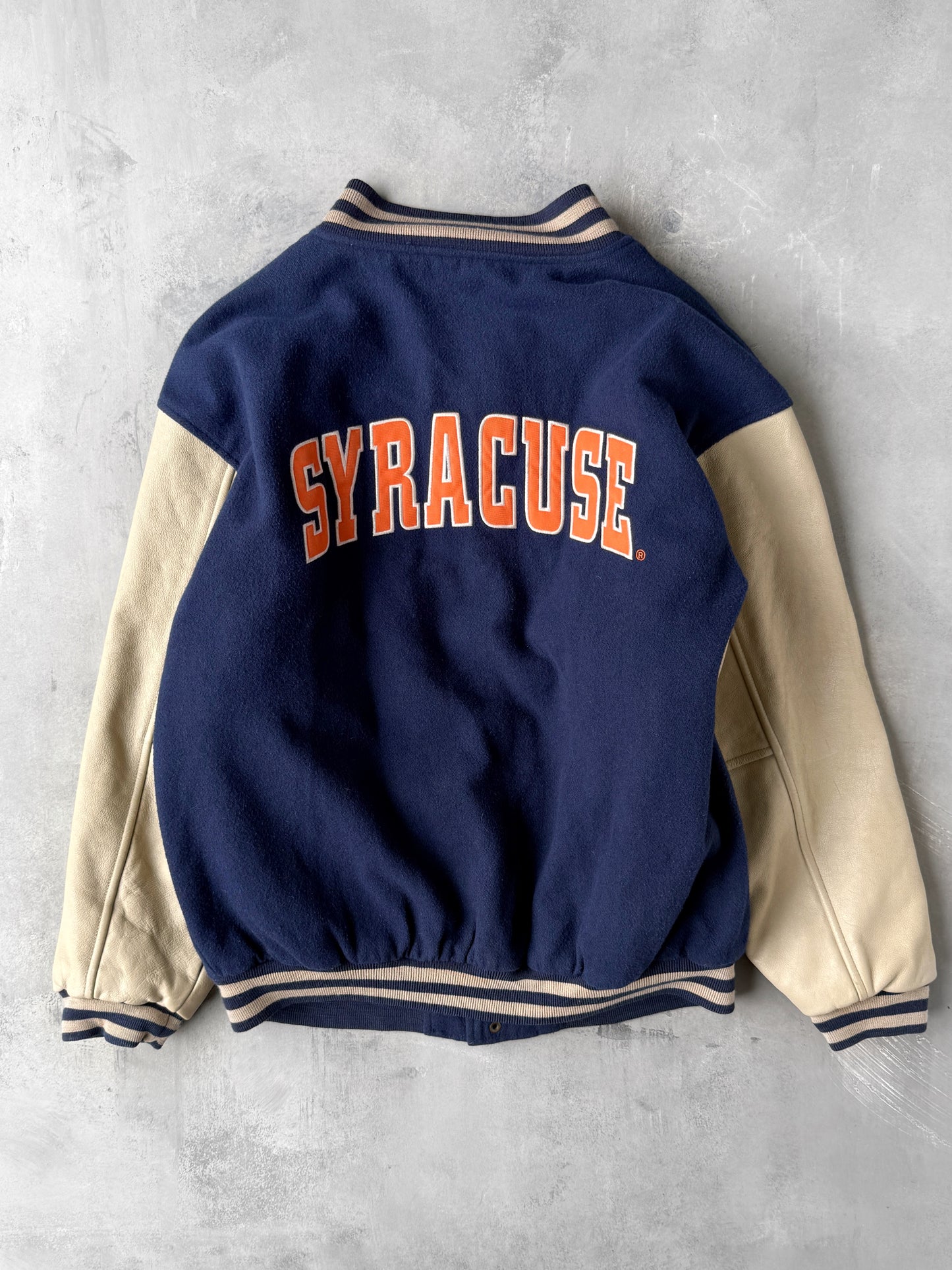 Syracuse University Varsity Bomber Jacket 90's - Large