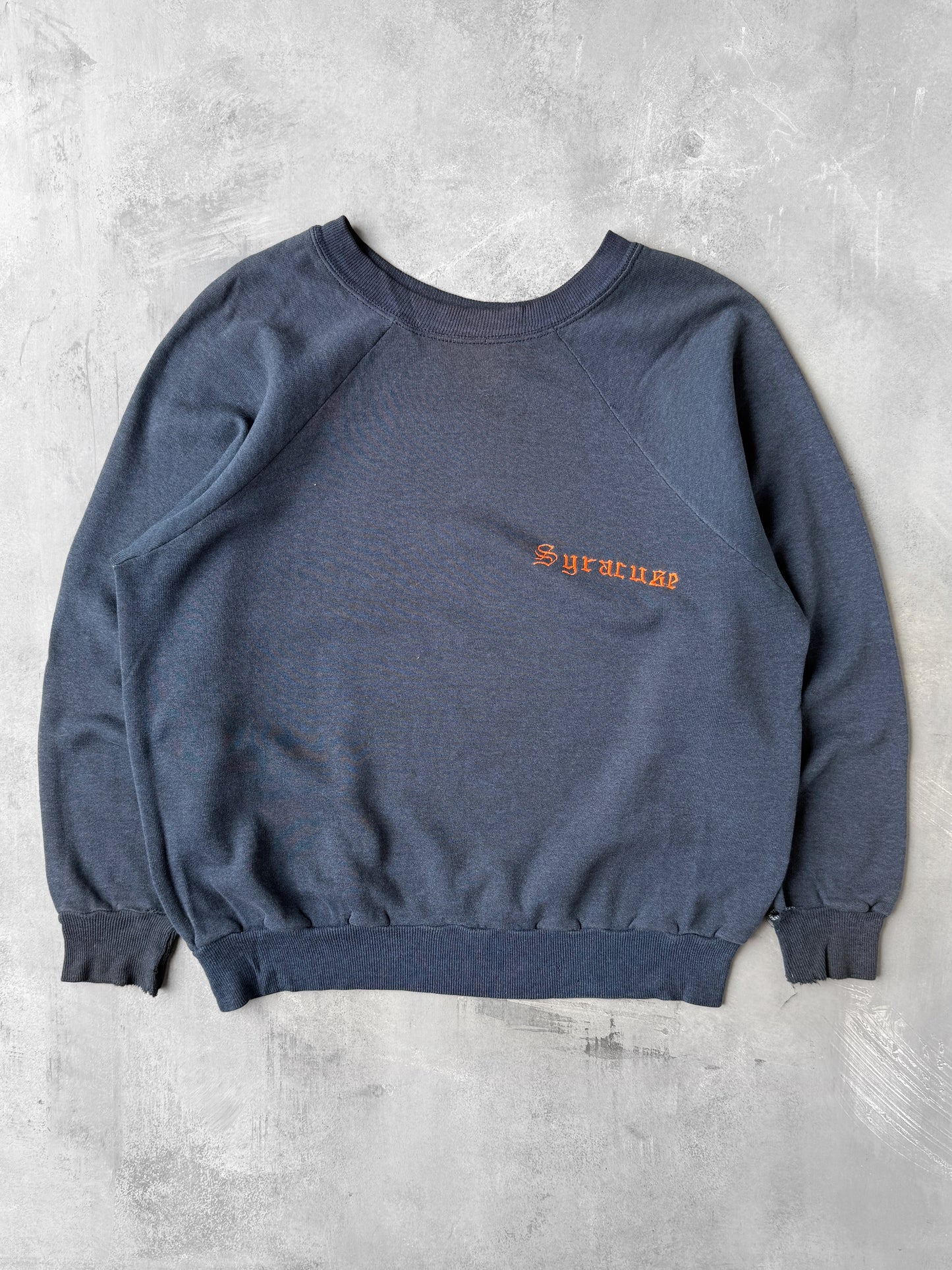 Distressed Syracuse University Sweatshirt 80's - Medium