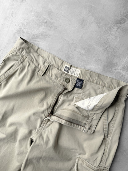 Khaki Cargo Pants Y2K - 34x32