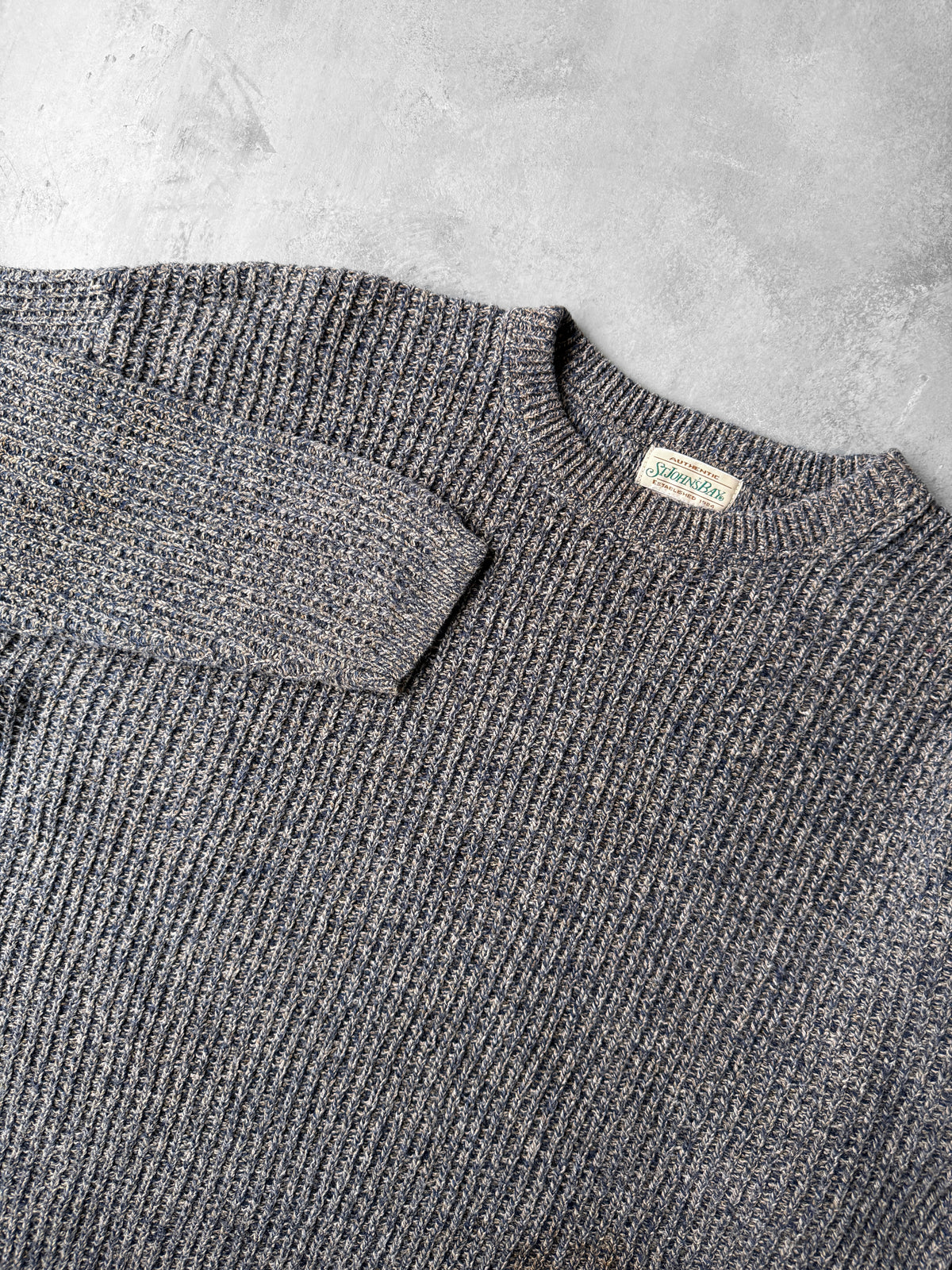 Textured Cotton Sweater 90's - Large