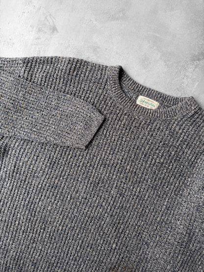 Textured Cotton Sweater 90's - Large