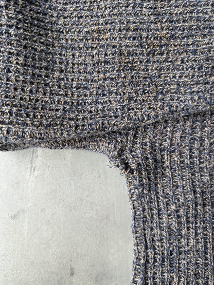 Textured Cotton Sweater 90's - Large