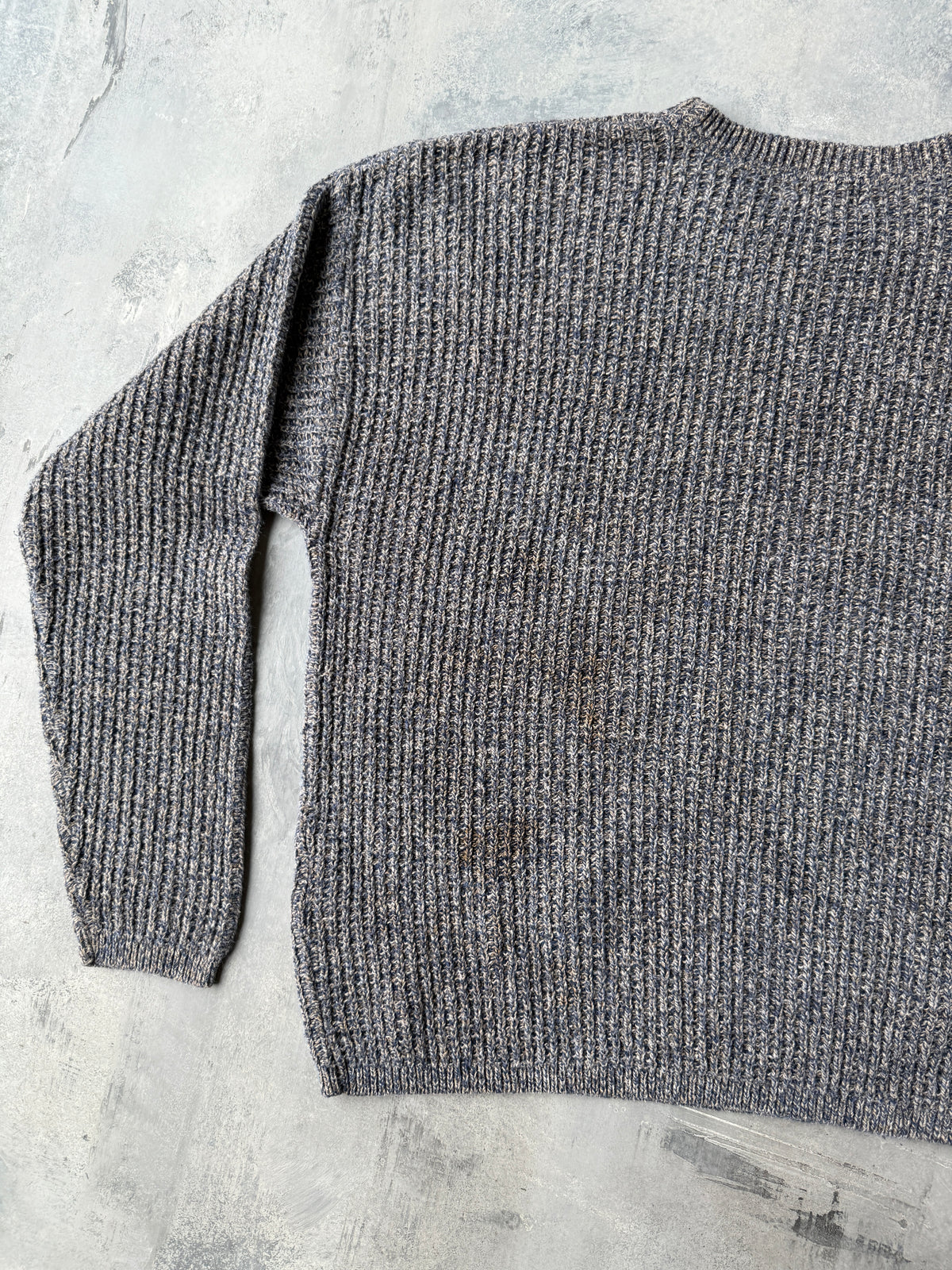 Textured Cotton Sweater 90's - Large