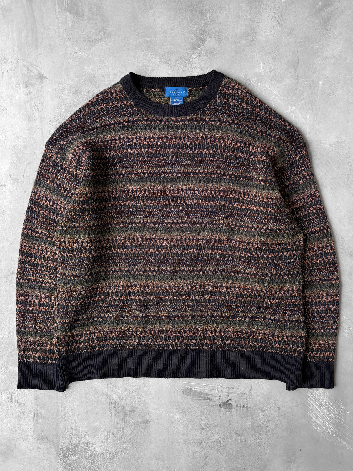 Patterned Stripes Sweater 90's - XL