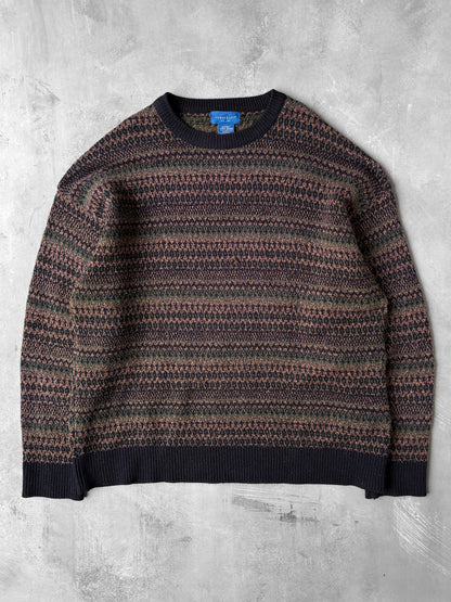 Patterned Stripes Sweater 90's - XL