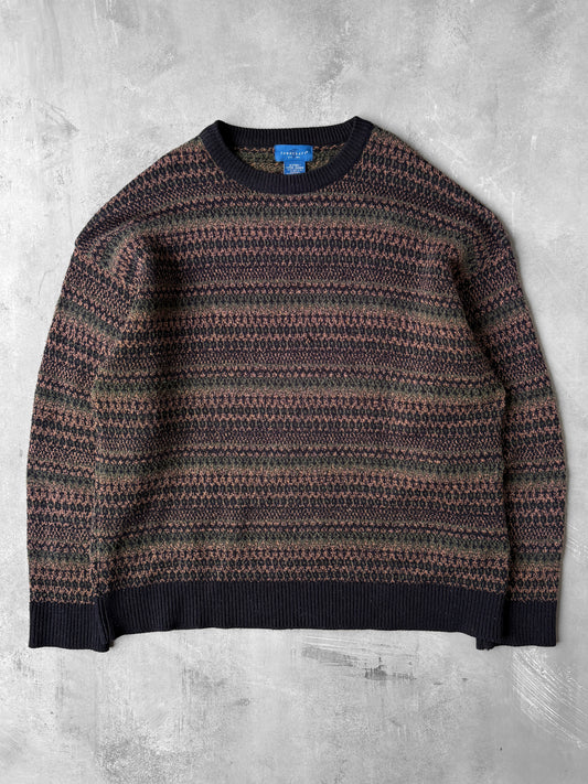 Patterned Stripes Sweater 90's - XL