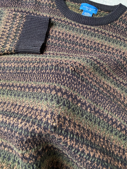 Patterned Stripes Sweater 90's - XL