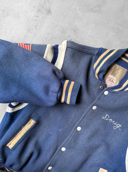 Wool Varsity Jacket 60's - Medium