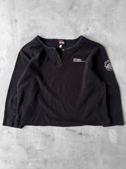Harley-Davidson Pullover Fleece Henley 90's - XL