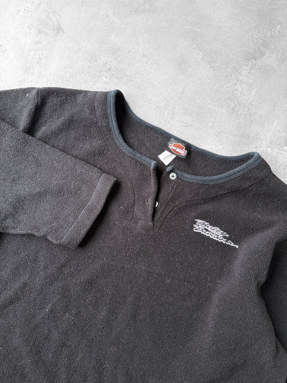 Harley-Davidson Pullover Fleece Henley 90's - XL