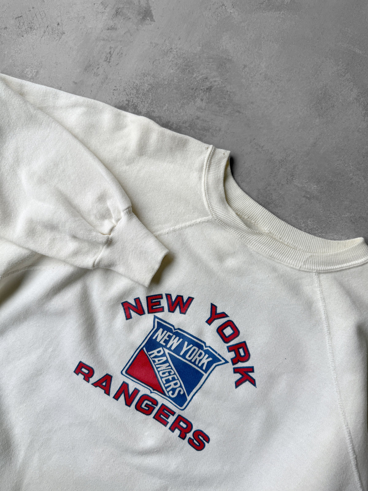 New York Rangers Raglan Sweatshirt 80's - Large
