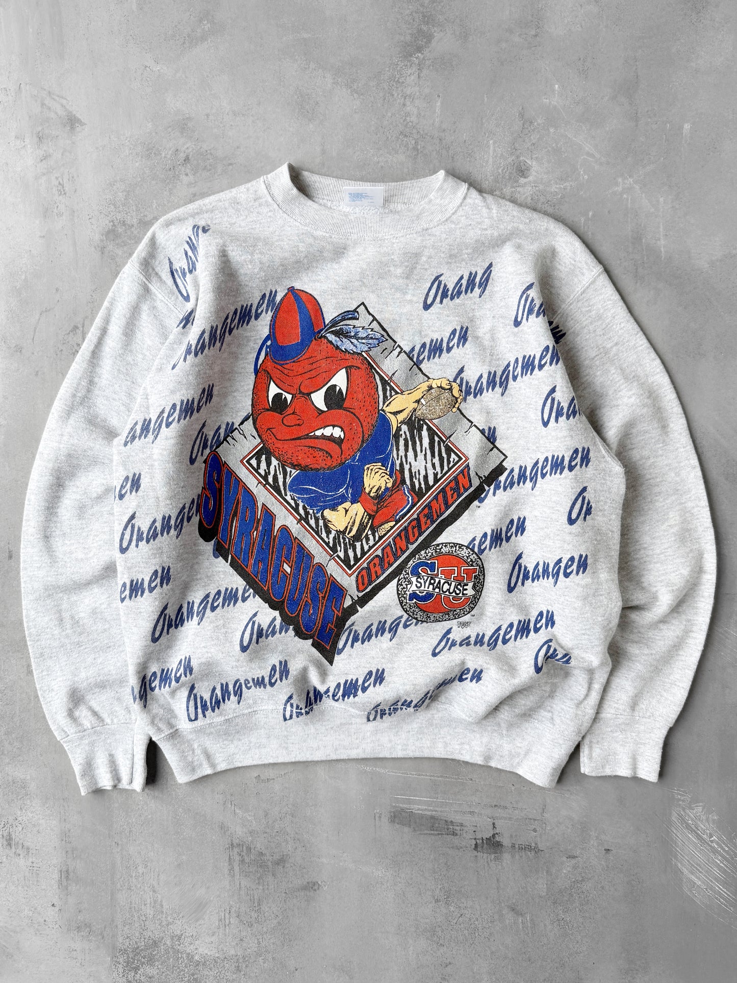 Syracuse University Angry Orange Sweatshirt 90's - Medium