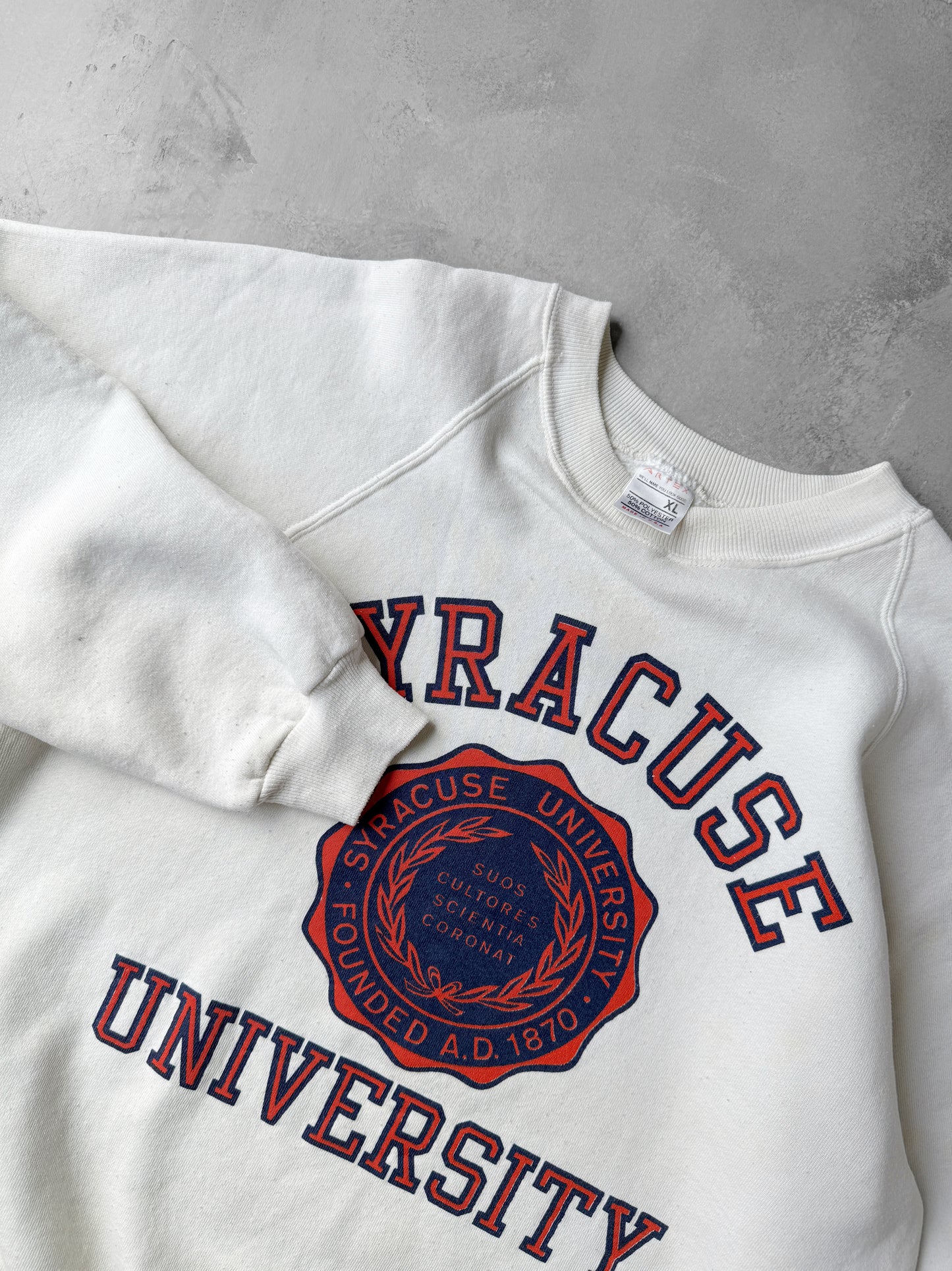 Syracuse University Crest Sweatshirt 80's - XL