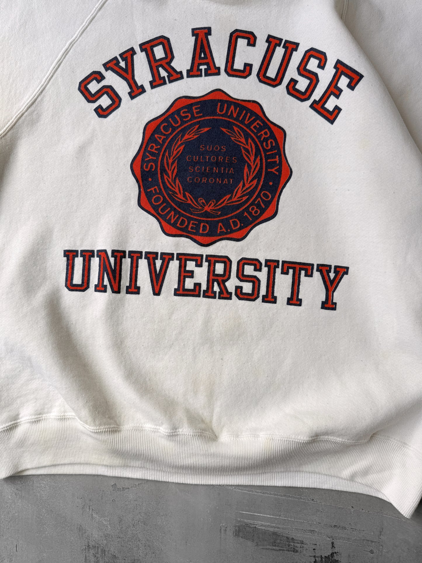 Syracuse University Crest Sweatshirt 80's - XL
