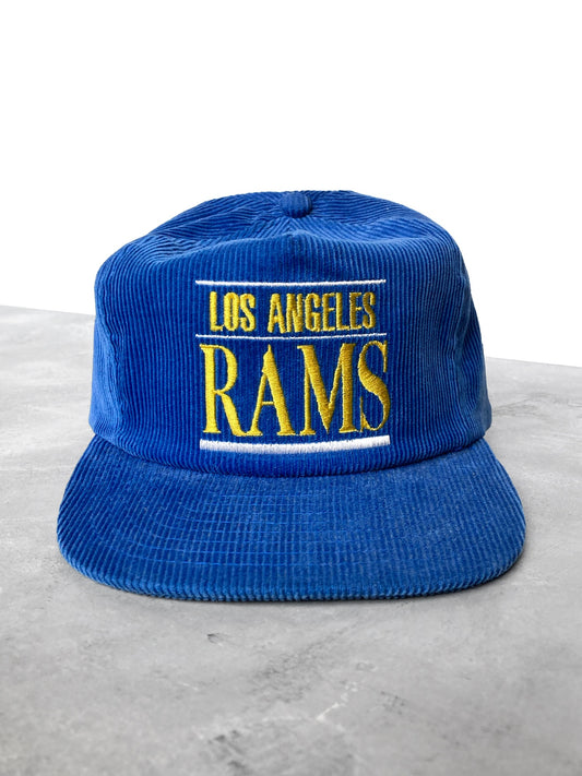 Los Angeles Rams Corduroy Snapback Hat 80's