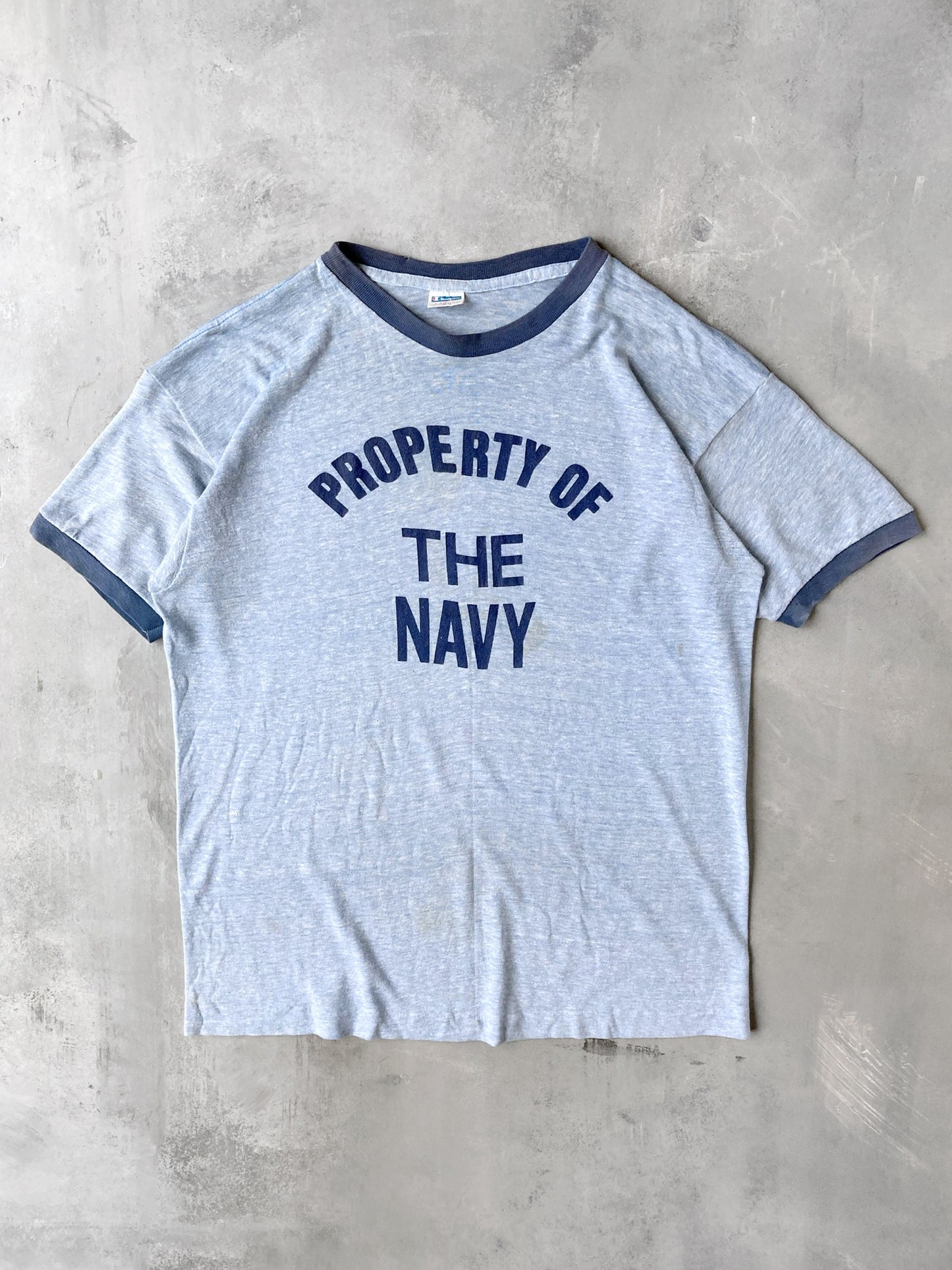 Property of The Navy Ringer T-Shirt 70's - Large
