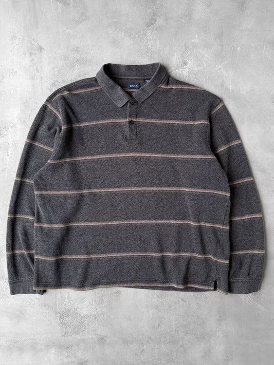 Izod Striped Ribbed Shirt 00's - XXL