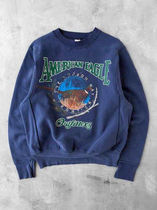 Distressed American Eagle Sweatshirt 90's - Medium