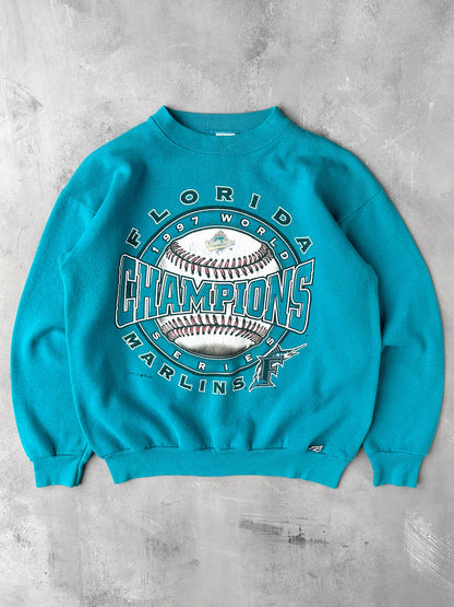 Florida Marlins World Series Sweatshirt '97 - Medium