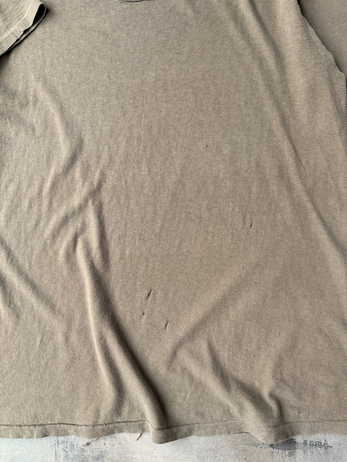 Army Green Blank T-Shirt 80's - Medium / Large