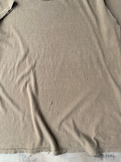 Army Green Blank T-Shirt 80's - Medium / Large