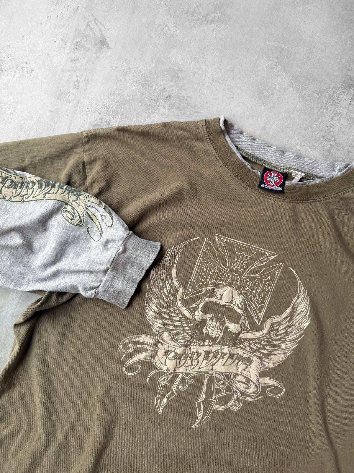 West Coast Choppers Layered T-Shirt Y2K - Large