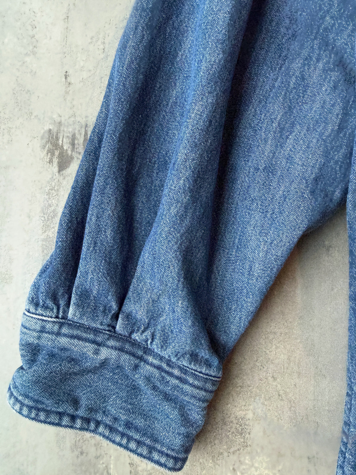 Flannel-Lined Denim Shirt 90's - Large Tall